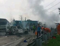 Telah Terjadi Kecelakaan Lalu Lintas di KM 58+500 Tol Jakarta-Cikampek