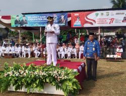 Dalam Rangka HUT RI Ke 77, Kecamatan Pebayuran Gelar Upacara Pengibaran Bendera Merah Putih