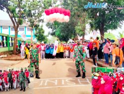 Babinsa Koramil 01 Tambun Meriahkan Jalan Santai HUT PGRI Ke 77