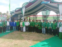 Ribuan Kader DPC PPP Kota Cilegon Bikin Hijau Lapangan Sepak Bola Pekaulan Rawa Arum