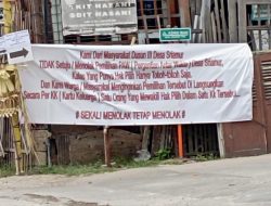 Warga Masyarakat Desa Sriamur Menolak Pemilihan PAW Yang Di Pilih Para Tokoh