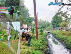 Padat Karya Tunai Dana Desa, Pemdes Sukarapih Ajak Warga Bersihkan Drainase