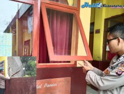 Anggota Polsek Karangpawitan Laksanakan Olah TKP Dugaan Pencurian Di SDN 1 Karangpawitan