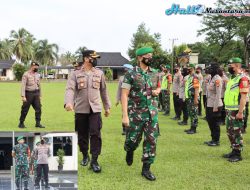 Polres Lampung Timur Bersama Kodim 0429/LT Melaksanakan Apel Bersama