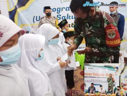 Babinsa Hadiri Acara Santunan Yatim Piatu Dari Yayasan Cendikia Indonesia Taqwa