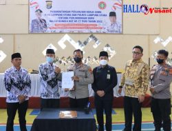 Penandatanganan Perjanjian Kerja Sama PGRI Lampung Utara Dengan Polres Lampung Utara