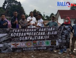 Sejumlah Ormas Dan Aparatur Kelurahan Bunder Kecamatan Cikupa Berikan Bantuan Logistik Terhadap Korban Gempa Cianjur