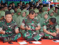 Danrem 062/Tn Ikuti Vicon Bakti Sosial Dan Do’a Bersama Dalam Rangka Hari Juang Ke 77 TNI AD Tahun 2022