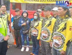 Rombongan PWID Kirim Bantuan Logistik Untuk Korban Gempa Cianjur Dilepas Kapolsek Karangpawitan