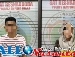 Pasangan Suami Isteri  Di Amankan Satres Narkoba Polres Lampung Utara