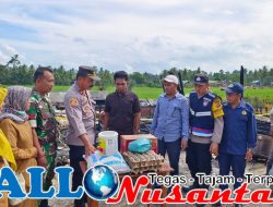 Kapolsek Darul Ihsan Serahkan Bantuan Tanggap Darurat Kepada Korban Kebakaran
