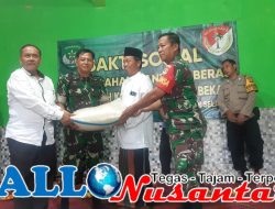 Berikan Tali Asih, Danramil 01 Tambun Salurkan Bantuan Beras