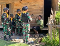 Sosialisasi Satgas Mobile Raider 300 Siliwangi Dengan Berkunjung Langsung Ke Rumah Warga Distrik Beoga