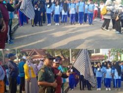 Lomba Gerak Jalan Tingkat Kecamatan Cibarusah Tahun 2023 Berlangsung Meriah