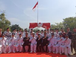 Perayaan HUT RI Ke 78, H. Hanif Sos. Camat Sukakarya Pimpin Langsung Upacara Bendera