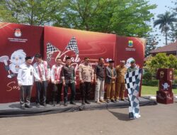 KPU Provinsi Jawa Barat Serah Terima Kirab di Kabupaten Cianjur