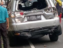 Diduga Rem Blong, Truk Hantam Kendaraan Didepannya, Satu Orang Meninggal Dunia