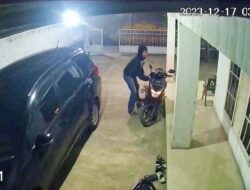 Aksi Curanmor di Cikarang Utara Terekam Kamera CCTV, Berhasil Gasak Dua Sepeda Motor