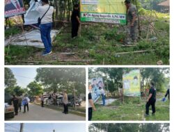 Masuki Masa Tenang Kampanye, Panwaslu Kecamatan Bojongmangu Bersihkan APK Dalam Sehari