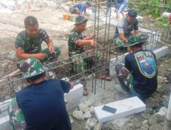 Dihari Ke 5, Satgas TMMD Ke 119 Kodim 0509 Kabupaten Bekasi Bersama Polri Dan Masyarakat Bergotong Royong Bangun Posyandu