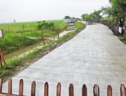 Pengecoran Jalan Sepanjang 550 Meter di Karangbahagia Akhirnya Selesai Dibangun Oleh Tim Satgas TMMD Ke 119 Kodim 0509