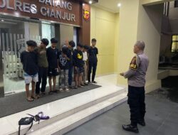 Hendak Perang Sarung, Sejumlah Anak Muda Diamankan Tim Patroli Perintis Presisi Polres Cianjur