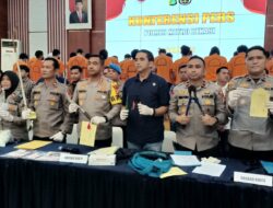 Kurun Waktu 1 Bulan, Polres Metro Bekasi Beserta Polsek Jajaran Berhasil Ungkap 35 Kasus Kejahatan