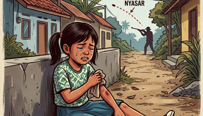 Bocah Perempuan di Setu Bekasi Jadi Korban Peluru Nyasar
