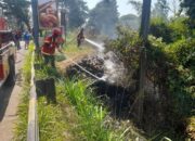 Lahan Dipenuhi Sampah di Jalur Puncak Cianjur Terbakar, Diduga Berawal dari Pembakaran Sampah Liar
