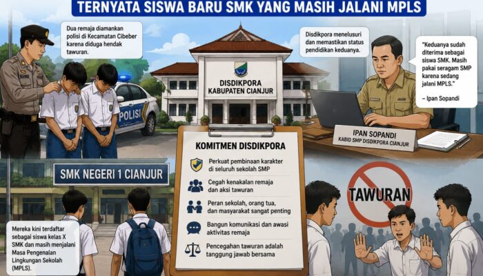 Disdikpora Cianjur Luruskan Status Dua Remaja Diduga Hendak Tawuran, Ternyata Siswa Baru SMK yang Masih Jalani MPLS