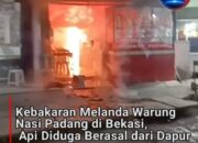 Breaking News ! Warung Nasi Padang di Karang Bahagia Bekasi Hangus Terbakar, Diduga Akibat Ledakan Tabung Gas