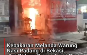 Breaking News ! Warung Nasi Padang di Karang Bahagia Bekasi Hangus Terbakar, Diduga Akibat Ledakan Tabung Gas