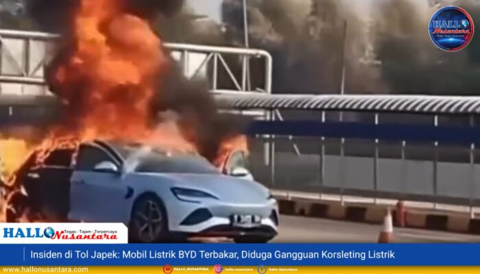 Insiden di Tol Japek: Mobil Listrik BYD Terbakar, Diduga Gangguan Korsleting Listrik