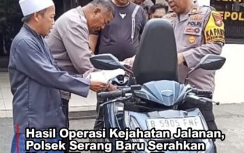 Hasil Operasi Kejahatan Jalanan, Polsek Serang Baru Serahkan Motor Hilang ke Pemilik