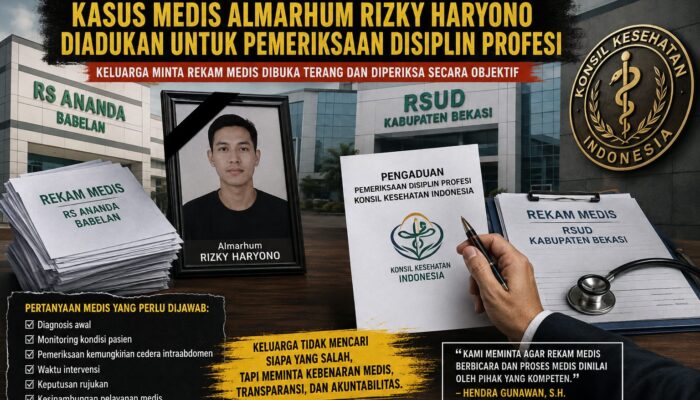 Dari RS Ananda hingga RSUD Bekasi, Kasus Rizky Haryono Kini Diuji Majelis Disiplin Profesi