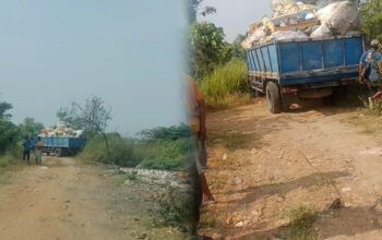 Karawang Darurat Sampah! Duduga Truk Muatan Limbah Buang Sampah Sembarangan, di Wilayah Telagasari Karawang