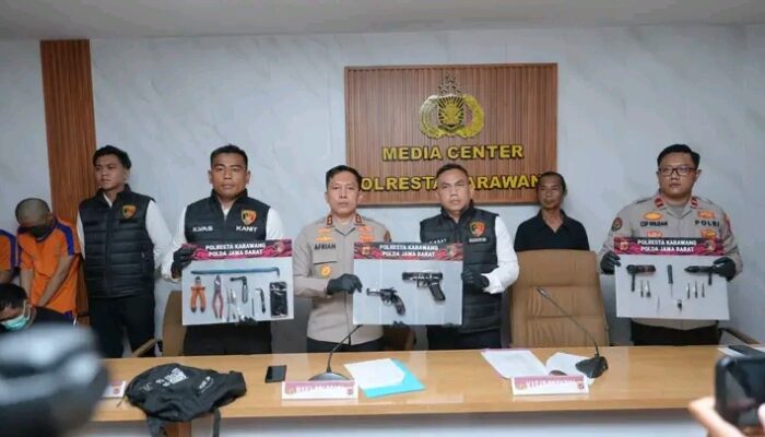 Polresta Karawang Bongkar Jaringan Curanmor, 4 Tersangka dan 7 Motor Diamankan