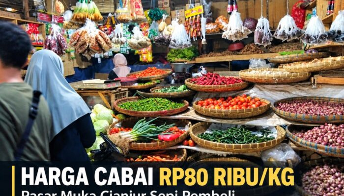 Harga Cabai Rp80 Ribu, Pasar Muka Cianjur Makin Lengang