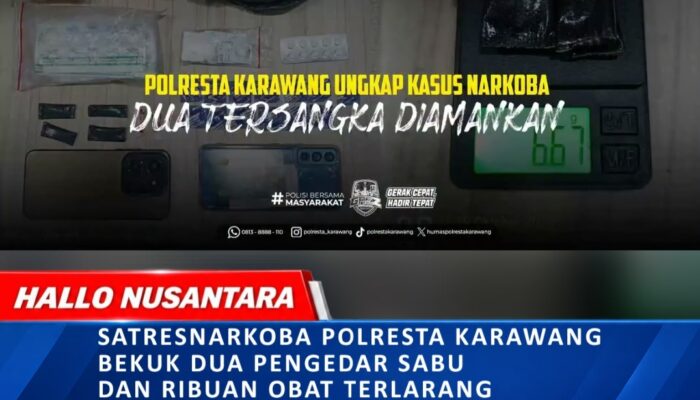Satresnarkoba Polresta Karawang Bekuk Dua Pengedar Sabu dan Ribuan Obat Terlarang di Pasirjengkol Majalaya