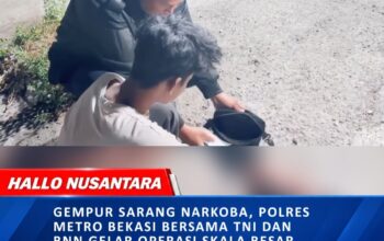 Gempur Sarang Narkoba, Polres Metro Bekasi Bersama TNI dan BNN Gelar Operasi Skala Besar