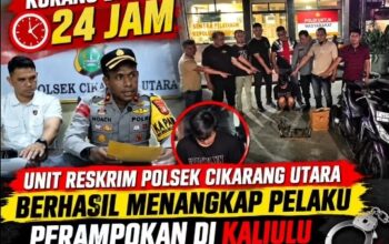 Kurang dari 24 Jam, Polsek Cikarang Utara Ringkus Pelaku Pencurian dengan Kekerasan