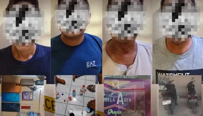 Polsek Ciksel Ungkap Dugaan Penyalahgunaan Narkotika Jenis Sabu, Empat Orang Diamankan