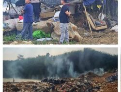 Polsek Rancabungur Cek Lokasi Penemuan Tempat Pembuangan Sampah Ilegal di Desa Mekarsari