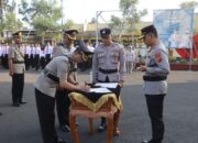 Kapolres Cianjur Pimpin Upacara Serah Terima Jabatan Kabag Ops dan 3 Kapolsek Jajaran Polres Cianjur