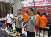 Polres Metro Depok Ringkus Gangster Yang Bacok Warga di Cimanggis