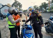 Satlantas Polres Metro Depok Himbau Pengendara Motor Tidak Gunakan Trotoar Pejalan Kaki