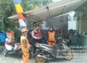 Anggota Sabhara Polsek Pademangan Sambangi PPSU Kelurahan, Dialogis dan Sampaikan Pesan Kamtibmas