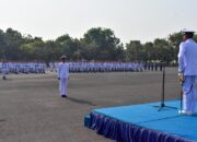 Prajurit Dan PNS Brigif 2 Marinir Laksanakan Upacara HUT TNI Ke-79 Tahun 2024