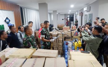 Kodim 0608 Cianjur Amankan 3.500 Botol Oli Palsu di Kawasan Puncak