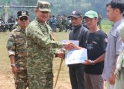 Kodim 0624 Kabupaten Bandung laksanakan kegiatan Upacara Pembukaan Tentara Manunggal Membangun Desa (TMMD) Reguler Ke-127